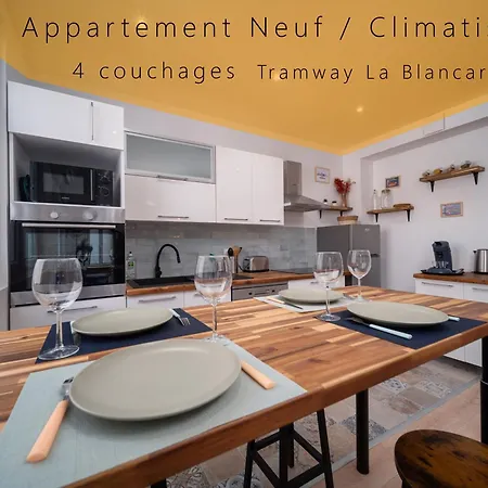 Appartement Neuf Climatise Tout Equipe 4 Personnes Gare De La Blancarde Marseilles Exterior foto